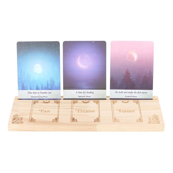 Past Present Future Tarot Card Stand (Natural)
