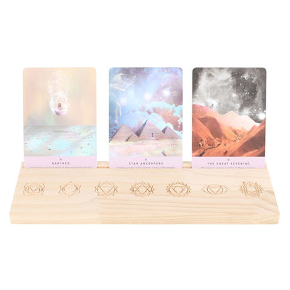 Seven Chakras Tarot Card Stand (Natural)