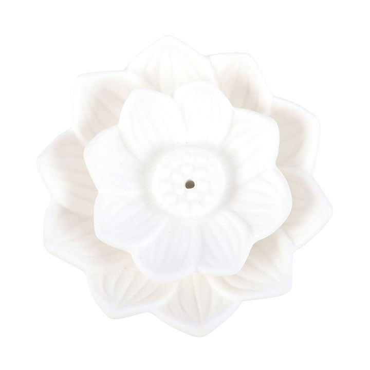 Lotus Flower Incense Stick Holder (White)