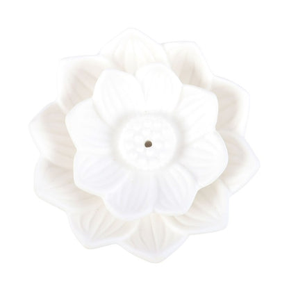 Lotus Flower Incense Stick Holder (White)