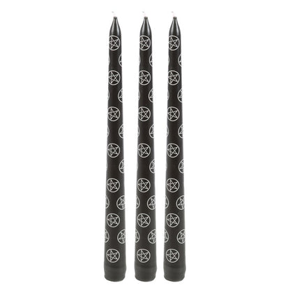 Set Of 3 Pentagram Taper Candles