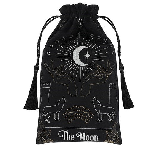 Black Tarot Drawstring Bag