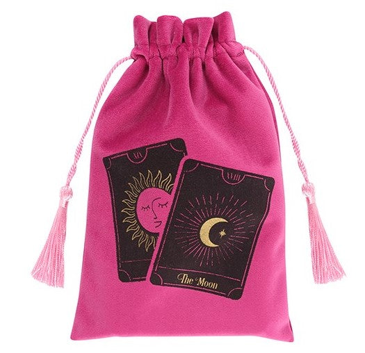 Pink Tarot Drawstring Bag