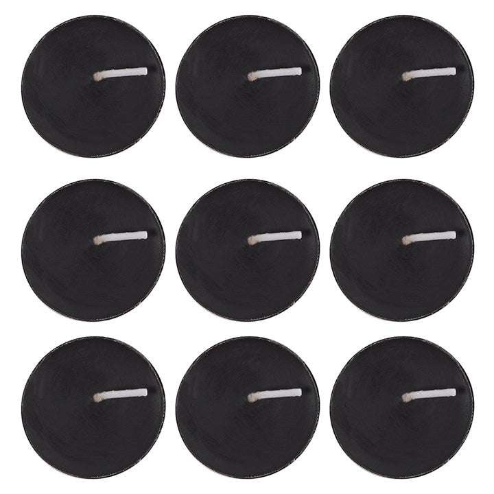 Opium Scented Black Tealight Candles (Pack Of 9)