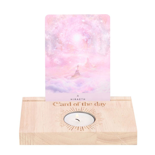 Card of the Day Natural Tarot Stand & Tealight Candle Holder