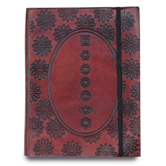 Handmade Vegetable Tanned Leather Journal - Chakra