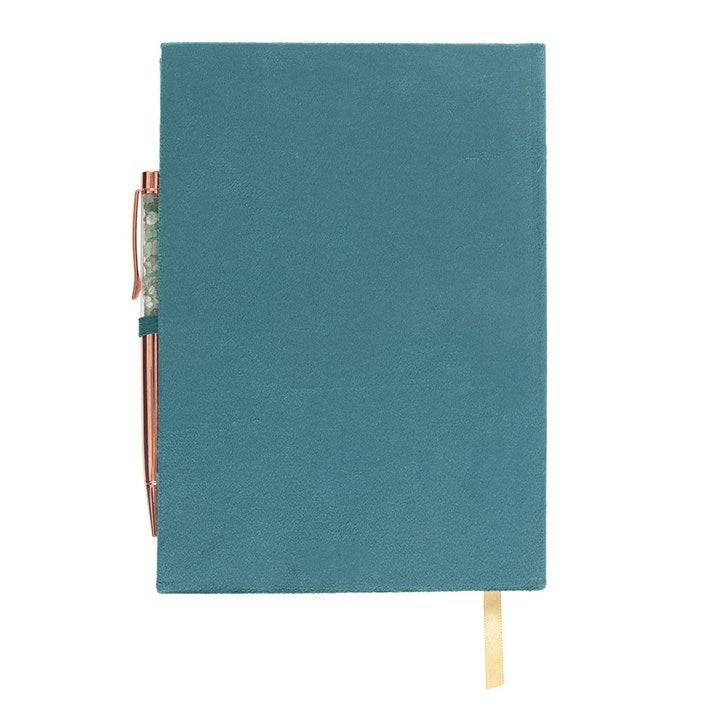 Book of Abundance Journal With Green Aventurine Pen