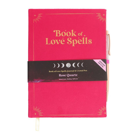 Book of Love Spells Journal With Rose Quartz Pen
