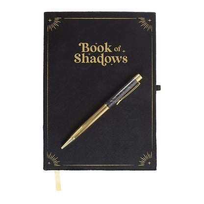 Book of Shadows Journal With Black Obsidian Pen