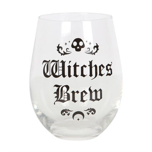 Stemless Glass Wine Cup - Witches Brew