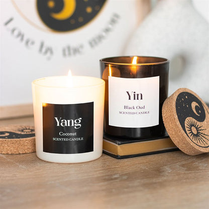 Yin Yang Black Oud and Coconut Candles (Set of 2)