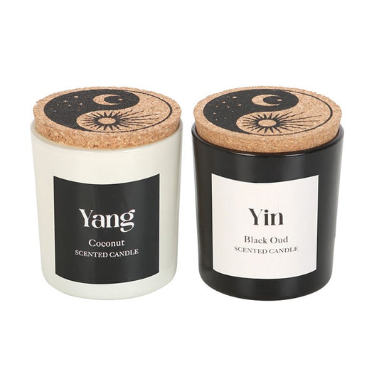 Yin Yang Black Oud and Coconut Candles (Set of 2)