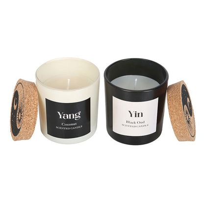 Yin Yang Black Oud and Coconut Candles (Set of 2)