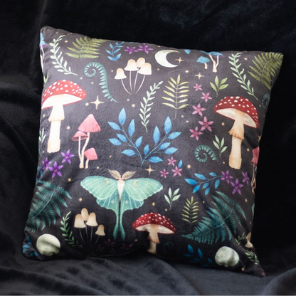 35cm Square Dark Forest Print Cushion