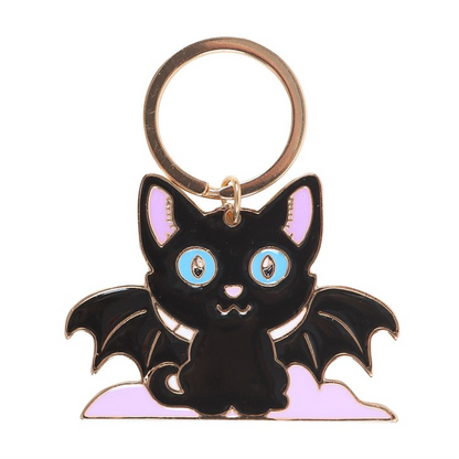 In My Witch Era Bat Cat Enamel Keyring