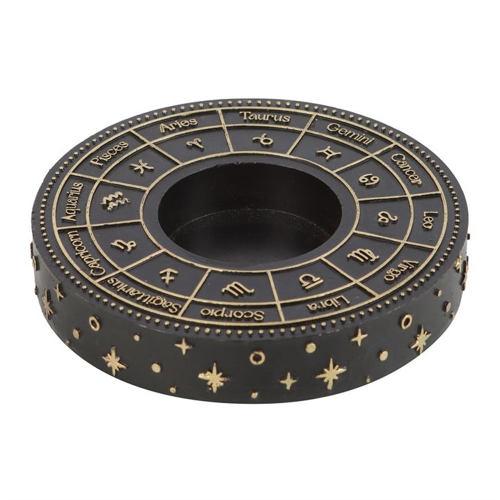 Astrology Wheel Tealight Candle Holder