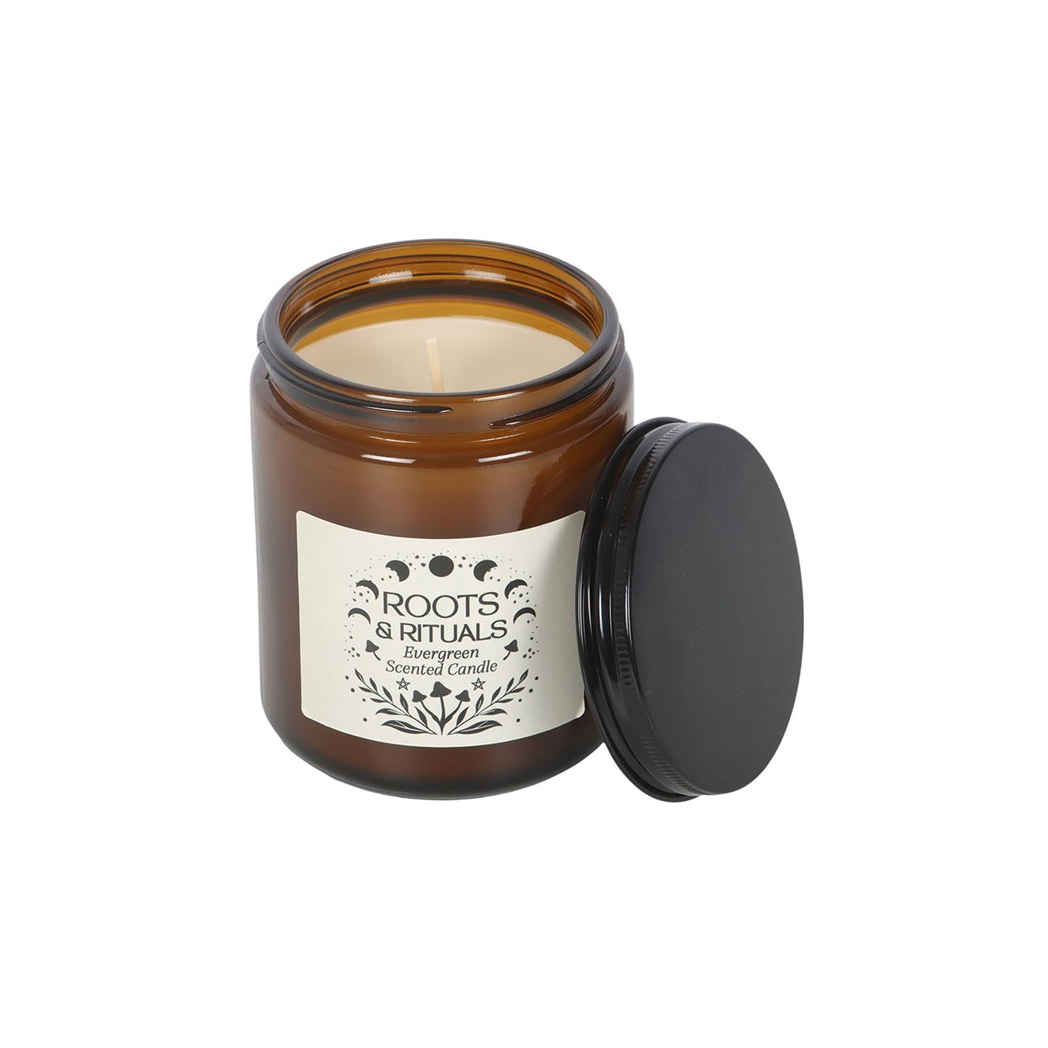 Roots & Rituals Evergreen Amber Glass Candle