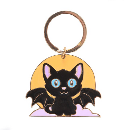 In My Witch Era Bat Cat and Moon Keyring