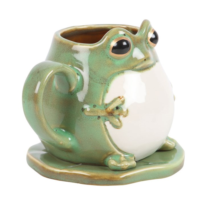 The Daring Toad Mug and Lily Pad Saucer