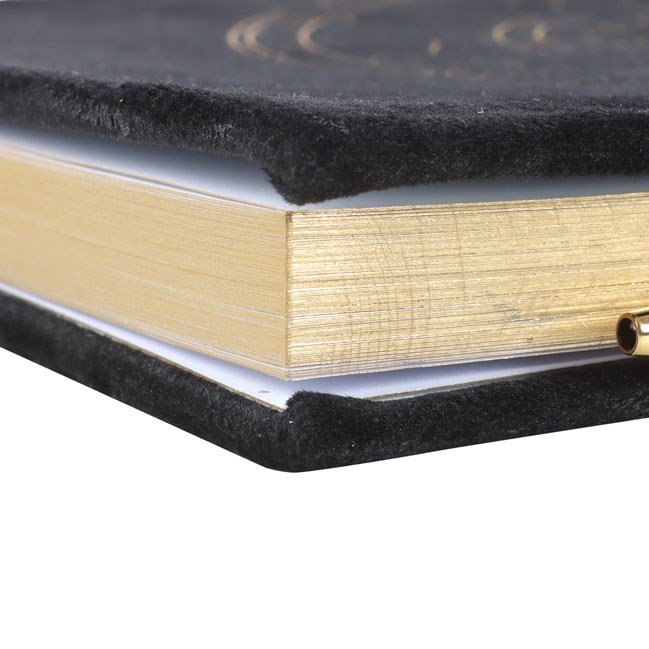 Astrology Wheel Notebook with Black Obsidian Pen (A5)
