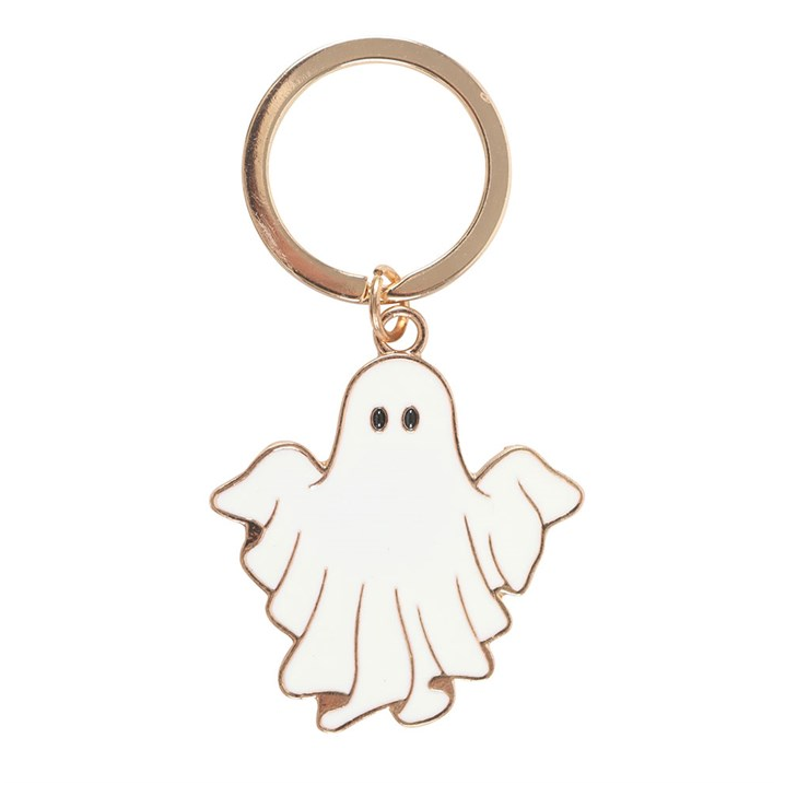 Spooky Season Groovy Ghost Keyring