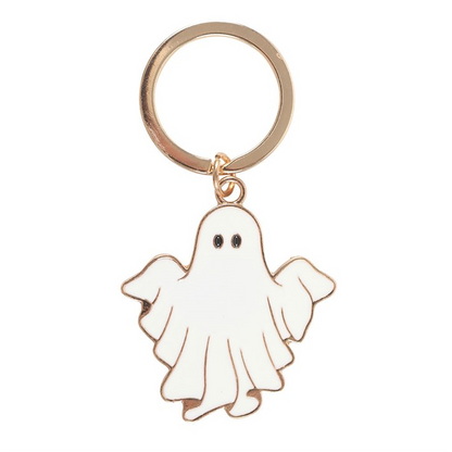 Spooky Season Groovy Ghost Keyring