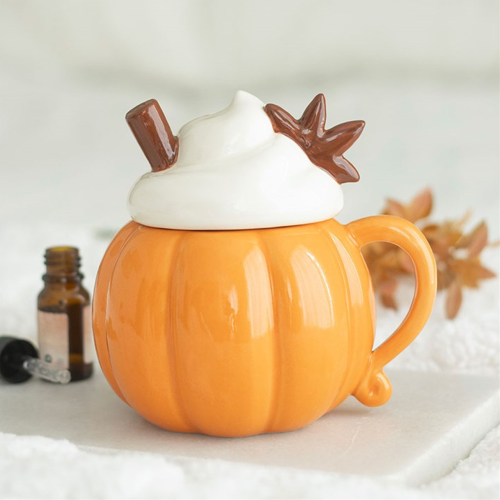 Pumpkin Cream Lidded Oil Burnerr