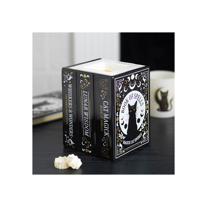 Black Cat Book of Spells Oil Burner