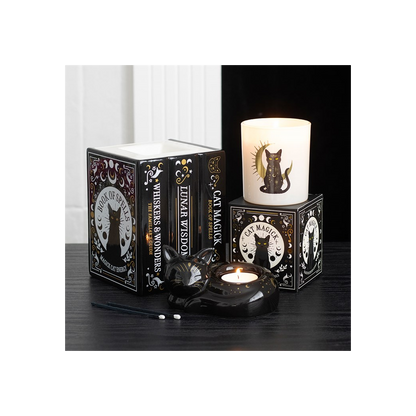 Black Cat Book of Spells Oil Burner