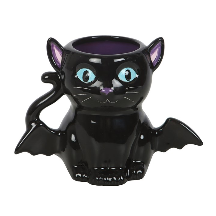 Cute and Creepy Bat Cat Mug