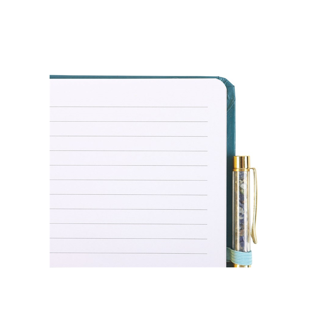 Hand of Hamsa Notebook with Crystal Chip Pen (A5)