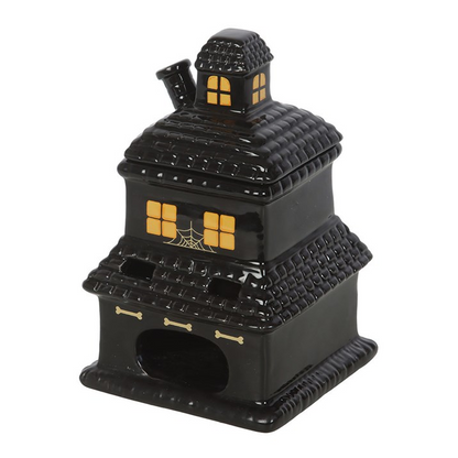 Spooky Street Haunted House Oil Burner