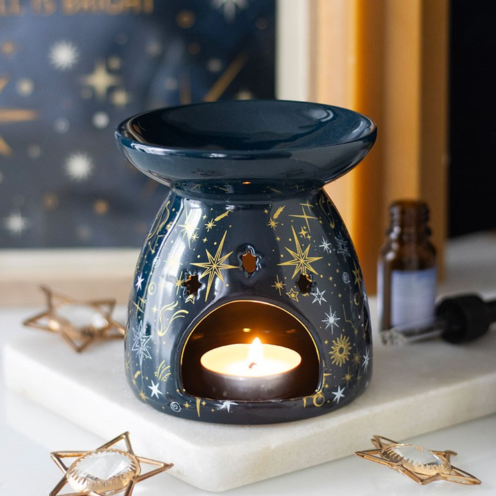 Blue Starry Night Oil Burner