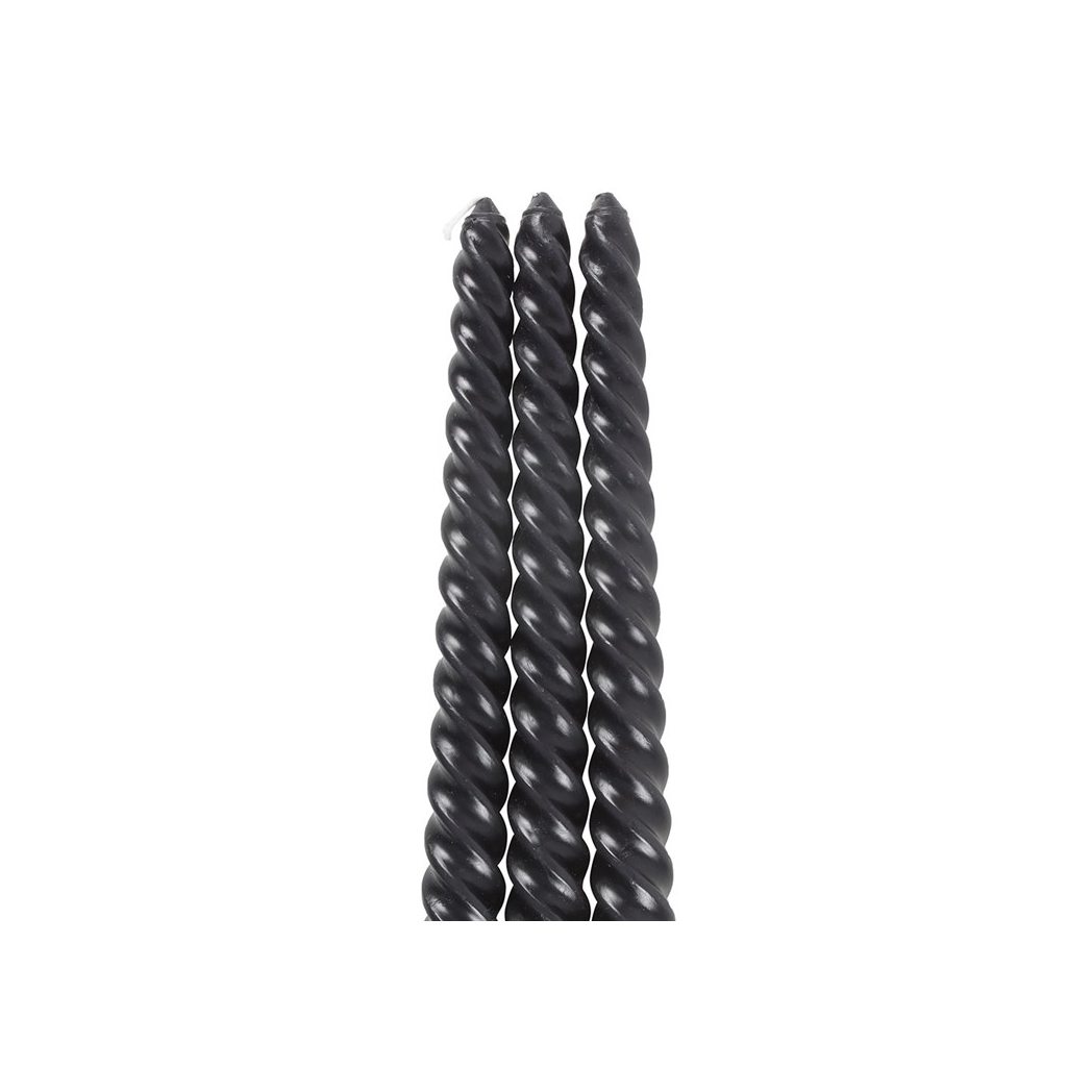 Dark Romance Twisted Taper Candles (Set of 3)