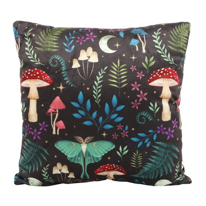 35cm Square Dark Forest Print Cushion