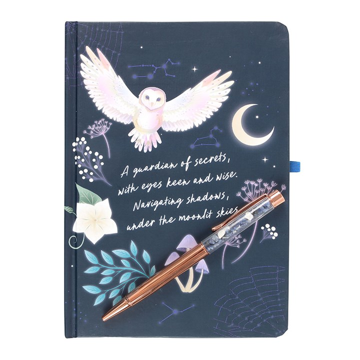 Night Owl Notebook with Sodalite Pen (A5)