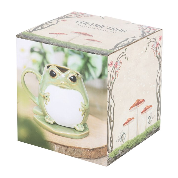 The Daring Toad Mug and Lily Pad Saucer