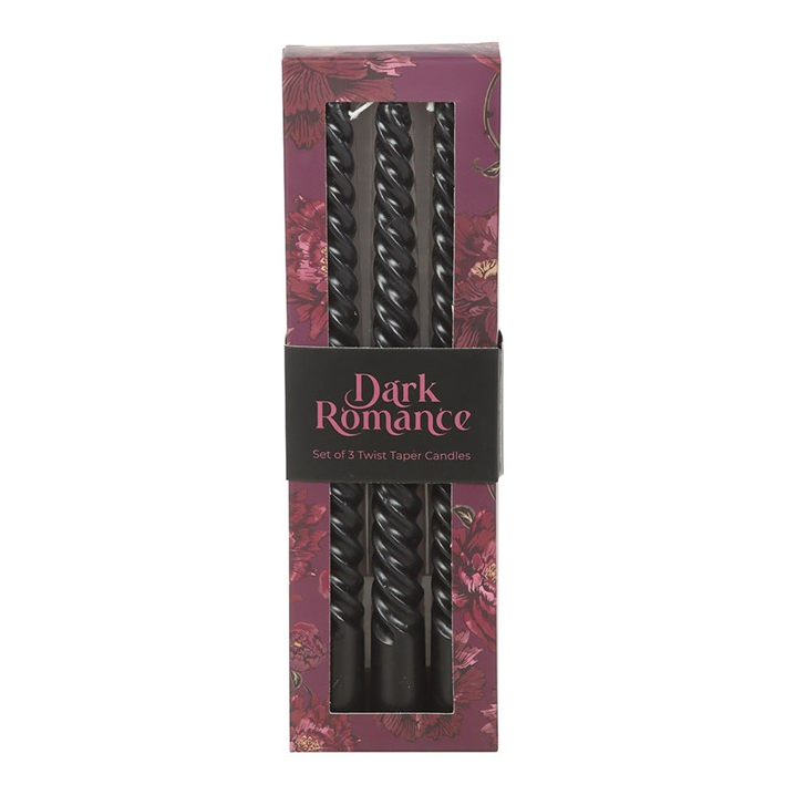 Dark Romance Twisted Taper Candles (Set of 3)