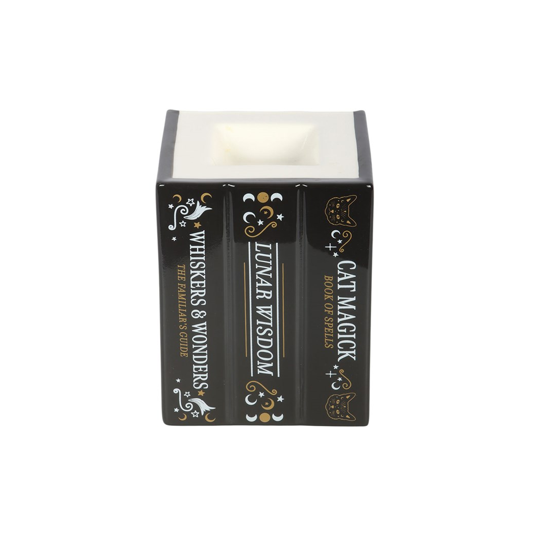 Black Cat Book of Spells Oil Burner
