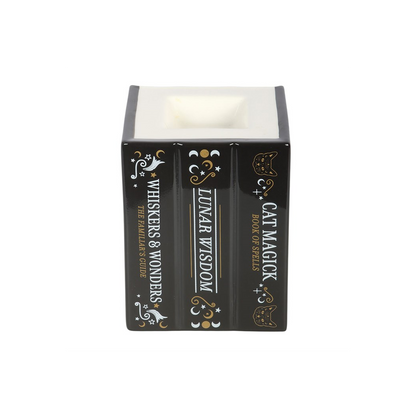 Black Cat Book of Spells Oil Burner
