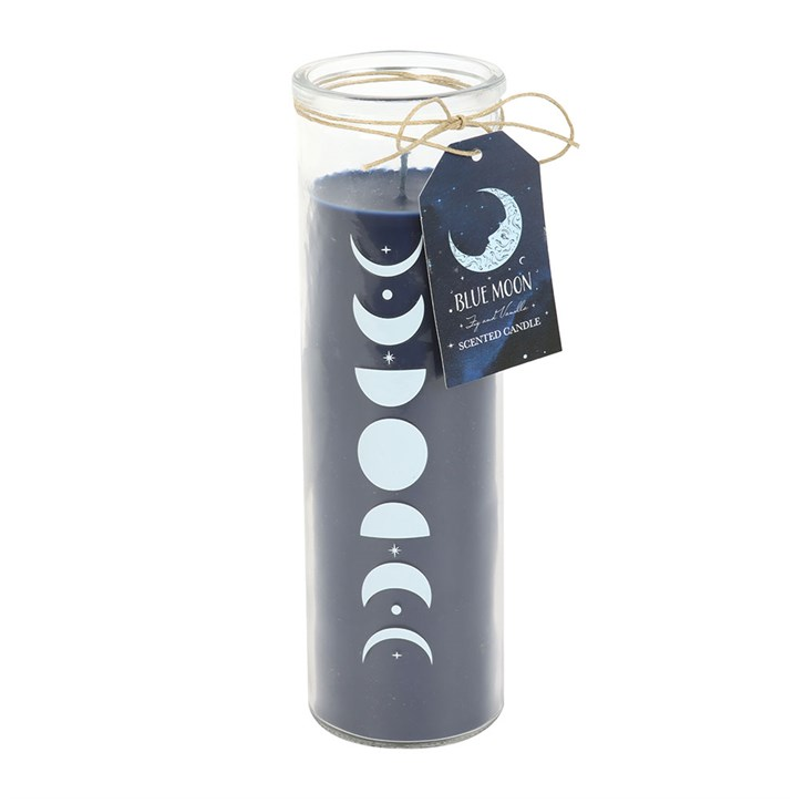 Moon Phase Fig & Vanilla Scented Glass Tube Candle