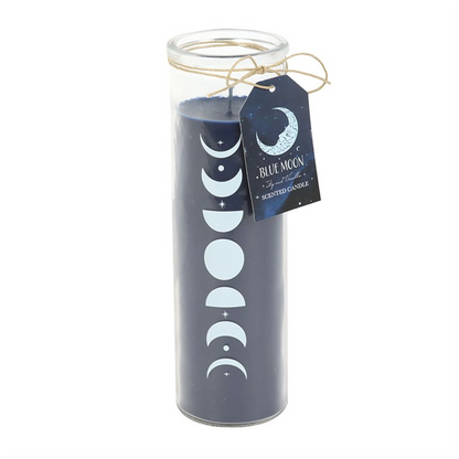 Moon Phase Fig & Vanilla Scented Glass Tube Candle