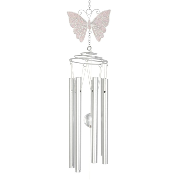 White Butterfly Windchime