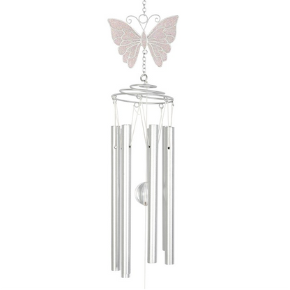 White Butterfly Windchime