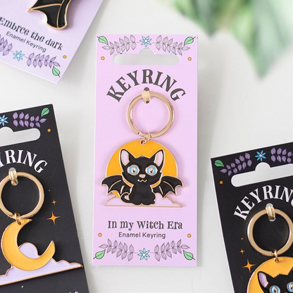In My Witch Era Bat Cat and Moon Keyring