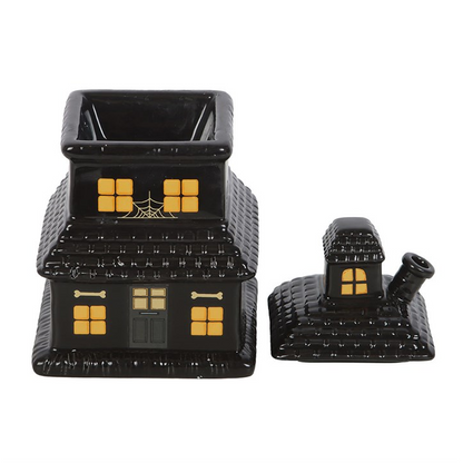 Spooky Street Haunted House Oil Burner