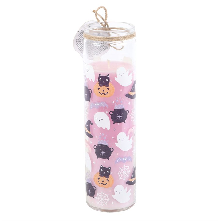 Pastel Halloween Candy Apple Tube Candle
