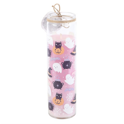 Pastel Halloween Candy Apple Tube Candle