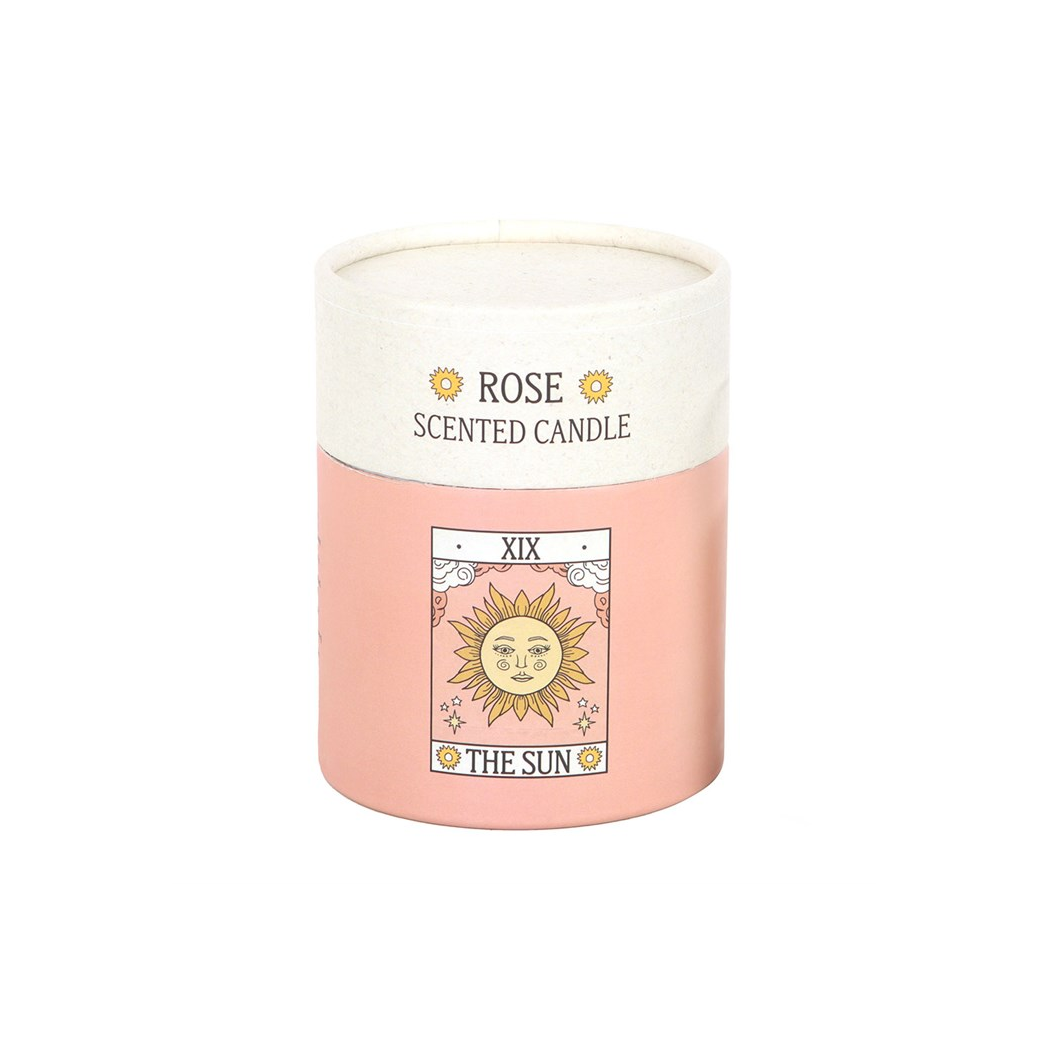 The Sun Vintage Tarot Rose Candle