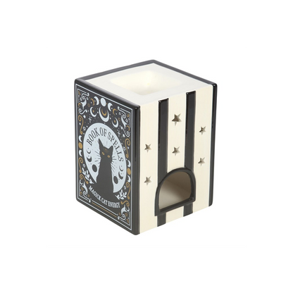 Black Cat Book of Spells Oil Burner